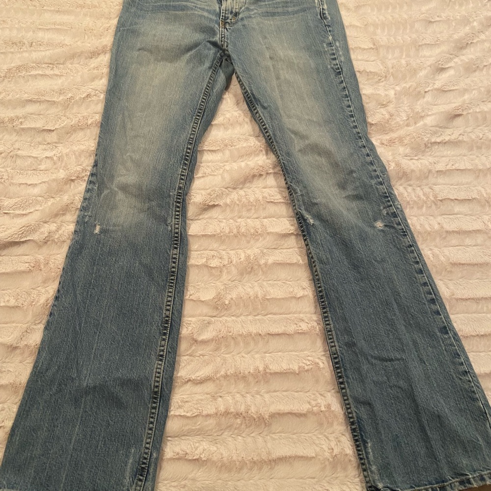 Armani Exchange Blue Boot Cut Jeans